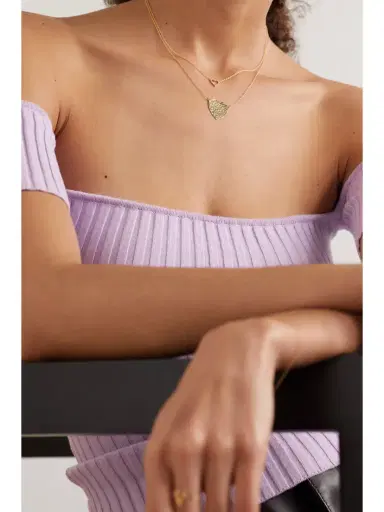 Jennifer Meyer Small Open Heart 18-karat Gold Diamond Necklace | Thumbnail 5 Jennifer Meyer Small Open Heart 18-karat Gold Diamond Necklace | Thumbnail 5