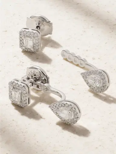 Messika My Twin Toi & Moi 18-karat White Gold Diamond Earrings | Thumbnail 4