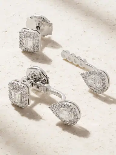 Messika My Twin Toi & Moi 18-karat White Gold Diamond Earrings | Thumbnail 8