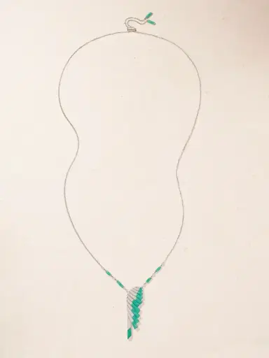 Garrard Wings Rising 18-karat White Gold, Malachite And Diamond Necklace | Thumbnail 4 Garrard Wings Rising 18-karat White Gold, Malachite And Diamond Necklace | Thumbnail 4