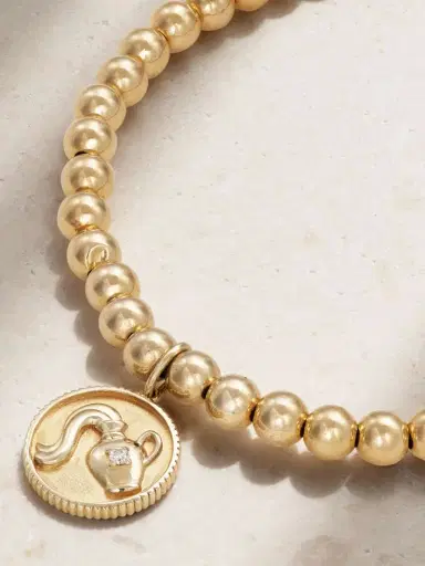 Sydney Evan Aquarius 14-karat Gold Diamond Bracelet | Thumbnail 4