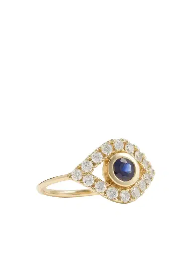 Sydney Evan Large Evil Eye 14-karat Gold, Sapphire And Diamond Ring | Thumbnail 1