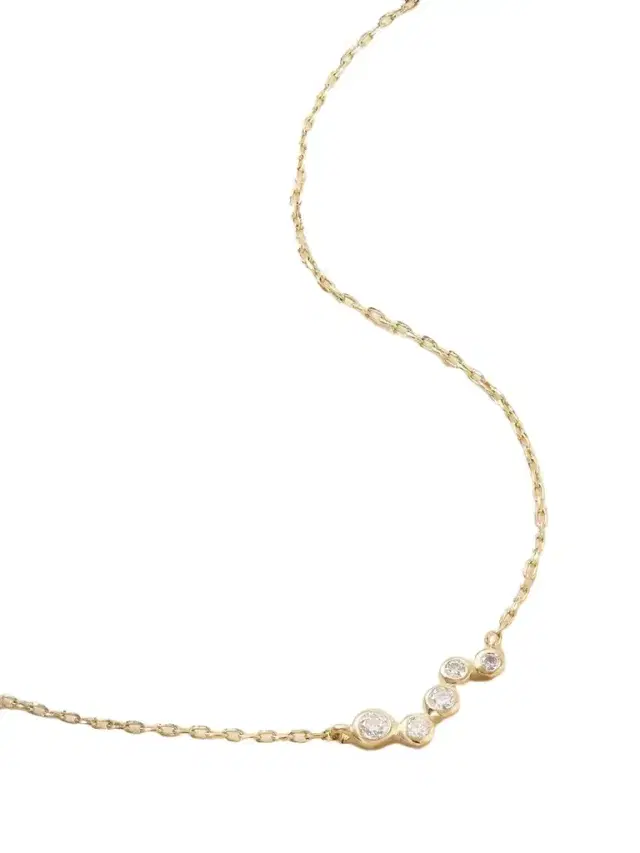 Mateo Wave 14-karat Gold Diamond Necklace
