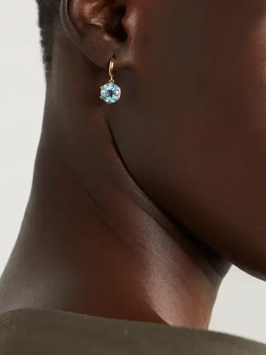 Ileana Makri Mini Crown 18-karat Gold Topaz Earrings | Thumbnail 2 Ileana Makri Mini Crown 18-karat Gold Topaz Earrings | Thumbnail 2