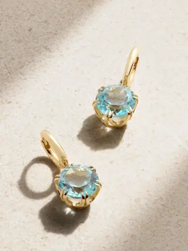 Ileana Makri Mini Crown 18-karat Gold Topaz Earrings | Thumbnail 1 Ileana Makri Mini Crown 18-karat Gold Topaz Earrings | Thumbnail 1