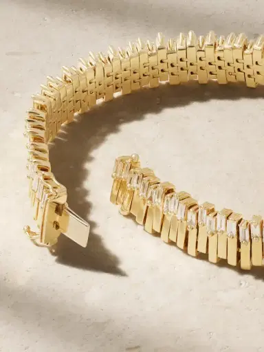 Suzanne Kalan 18-karat Gold Diamond Tennis Bracelet | Thumbnail 3