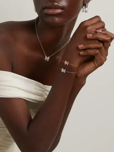 De Beers London Portraits Of Nature Butterfly 18-karat Rose Gold Diamond Bracelet | Thumbnail 5