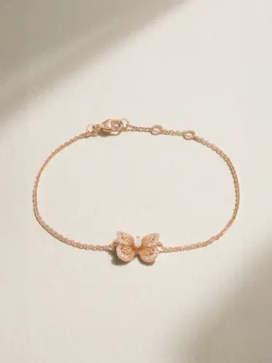 De Beers London Portraits Of Nature Butterfly 18-karat Rose Gold Diamond Bracelet | Thumbnail 1
