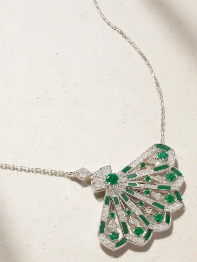 Fanfare Symphony 18-karat White Gold Multistone Necklace Fanfare Symphony 18-karat White Gold Multistone Necklace