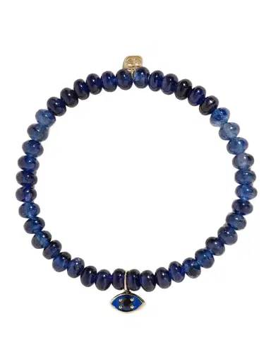Sydney Evan Evil Eye 14-karat Gold, Sapphire And Enamel Bracelet | Thumbnail 1 Sydney Evan Evil Eye 14-karat Gold, Sapphire And Enamel Bracelet | Thumbnail 1