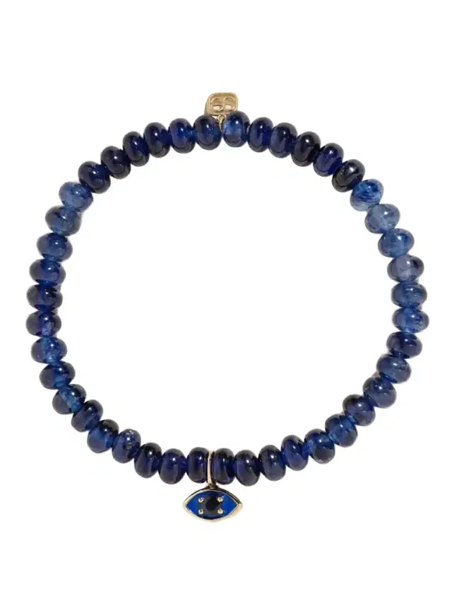 Evil Eye 14-karat Gold, Sapphire And Enamel Bracelet