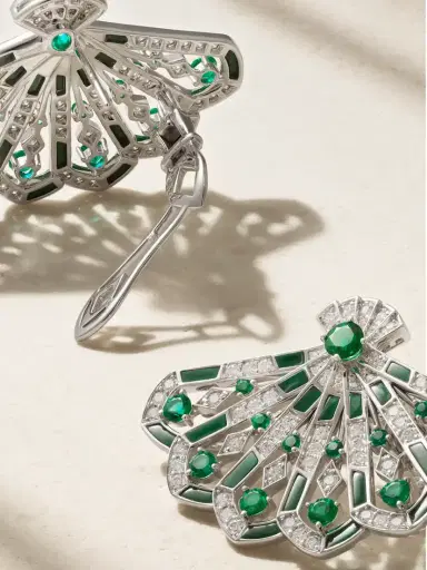 Garrard Fanfare Symphony 18-karat White Gold Multistone Earrings | Thumbnail 3 Garrard Fanfare Symphony 18-karat White Gold Multistone Earrings | Thumbnail 3