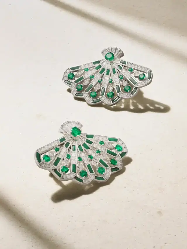 Fanfare Symphony 18-karat White Gold Multistone Earrings Fanfare Symphony 18-karat White Gold Multistone Earrings