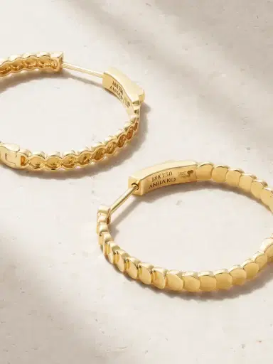 Anita Ko Luna 18-karat Gold Hoop Earrings | Thumbnail 3