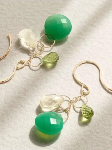 Melissa Joy Manning 14-karat Recycled Gold Multi-stone Earrings | Thumbnail 3