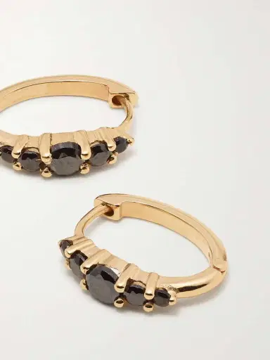 Ileana Makri Rivulet Medium 18-karat Gold Diamond Hoop Earrings | Thumbnail 5 Ileana Makri Rivulet Medium 18-karat Gold Diamond Hoop Earrings | Thumbnail 5