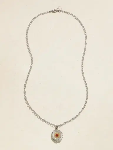 Buccellati Blossom Sterling Silver And Gold-plated, Jasper And Diamond Necklace | Thumbnail 4 Buccellati Blossom Sterling Silver And Gold-plated, Jasper And Diamond Necklace | Thumbnail 4