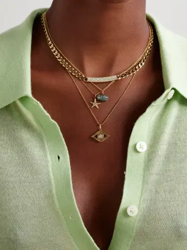 Sydney Evan Extra Large Evil Eye 14-karat Gold Diamond Necklace | Thumbnail 5 Sydney Evan Extra Large Evil Eye 14-karat Gold Diamond Necklace | Thumbnail 5