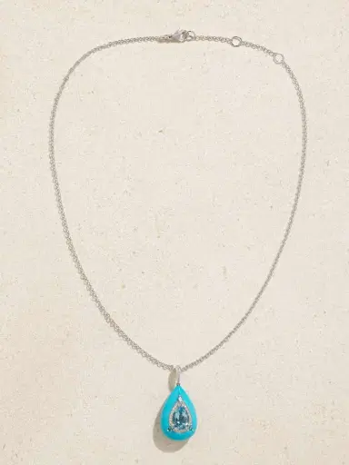 Boghossian Reveal 18-karat White Gold, Turquoise And Topaz Necklace | Thumbnail 4 Boghossian Reveal 18-karat White Gold, Turquoise And Topaz Necklace | Thumbnail 4