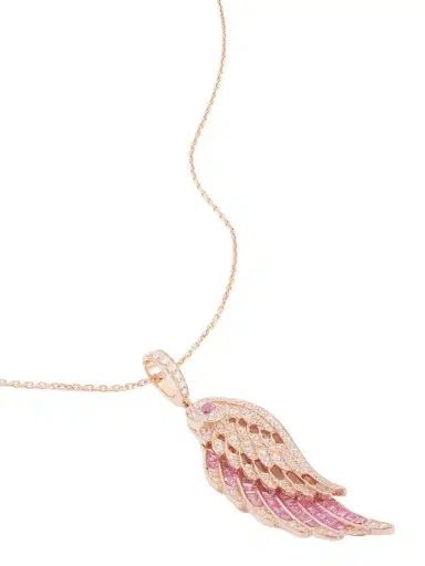 Garrard Wings Embrace 18-karat Rose Gold, Sapphire And Diamond Necklace | Thumbnail 1 Garrard Wings Embrace 18-karat Rose Gold, Sapphire And Diamond Necklace | Thumbnail 1