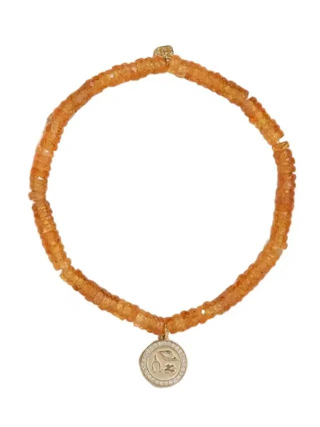 Luck And Protection 14-karat Spessartine Bracelet