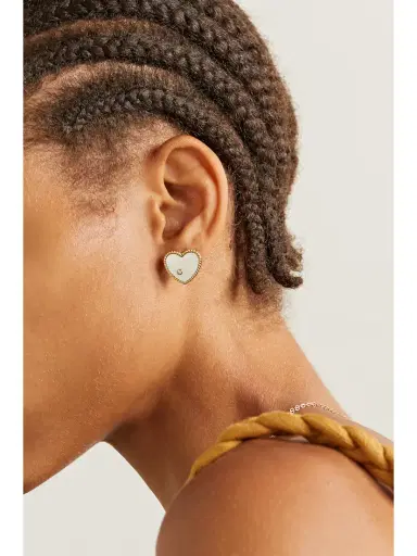Yvonne Léon 9-karat Gold, Mother-of-pearl And Diamond Earrings | Thumbnail 2