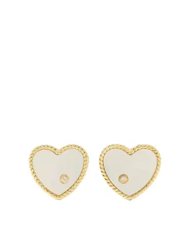 Yvonne Léon 9-karat Gold, Mother-of-pearl And Diamond Earrings | Thumbnail 1