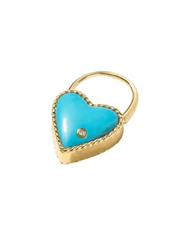9-karat Gold, Turquoise And Diamond Single Earring