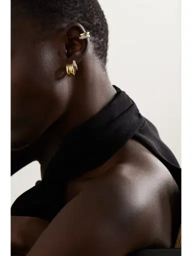 Yvonne Léon 9-karat Yellow And White Gold Diamond Ear Cuff | Thumbnail 2 Yvonne Léon 9-karat Yellow And White Gold Diamond Ear Cuff | Thumbnail 2
