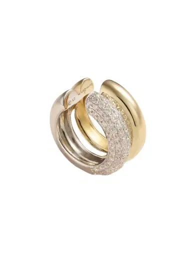 Yvonne Léon 9-karat Yellow And White Gold Diamond Ear Cuff | Thumbnail 1 Yvonne Léon 9-karat Yellow And White Gold Diamond Ear Cuff | Thumbnail 1