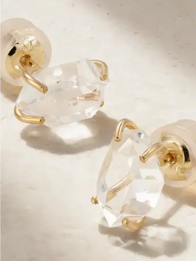 Melissa Joy Manning 14-karat Recycled Gold Herkimer Diamond Earrings | Thumbnail 3 Melissa Joy Manning 14-karat Recycled Gold Herkimer Diamond Earrings | Thumbnail 3
