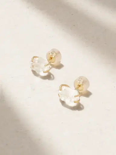 Melissa Joy Manning 14-karat Recycled Gold Herkimer Diamond Earrings | Thumbnail 1 Melissa Joy Manning 14-karat Recycled Gold Herkimer Diamond Earrings | Thumbnail 1