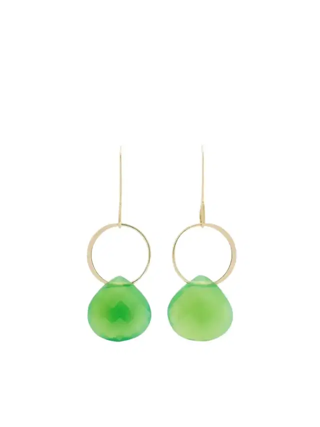 Melissa Joy Manning 14-karat Recycled Gold Chrysoprase Earrings
