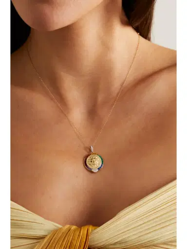 Marina B Soleil Rainbow 18-karat Gold Multi-stone Necklace | Thumbnail 2