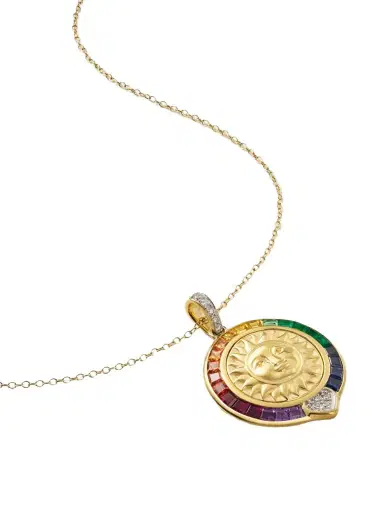 Marina B Soleil Rainbow 18-karat Gold Multi-stone Necklace | Thumbnail 1