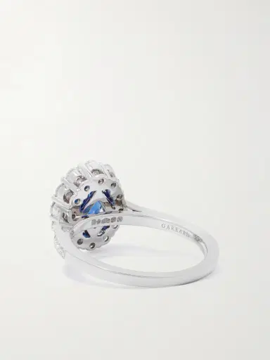 Garrard 1735 Platinum, Sapphire And Diamond Ring | Thumbnail 3 Garrard 1735 Platinum, Sapphire And Diamond Ring | Thumbnail 3
