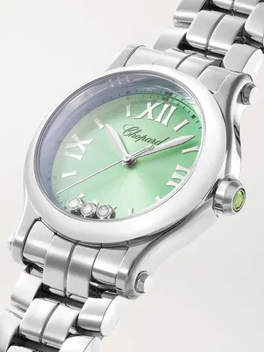 Chopard Happy Sport Stainless Steel, Diamond And Tsavorite Watch | Thumbnail 3