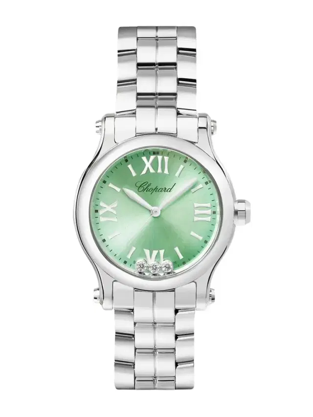 Chopard Happy Sport Stainless Steel, Diamond And Tsavorite Watch