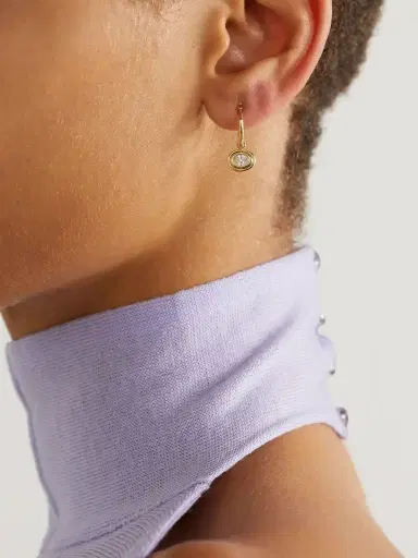 Gemella Double Bubble 18-karat Gold Diamond Single Hoop Earring | Thumbnail 2 Gemella Double Bubble 18-karat Gold Diamond Single Hoop Earring | Thumbnail 2