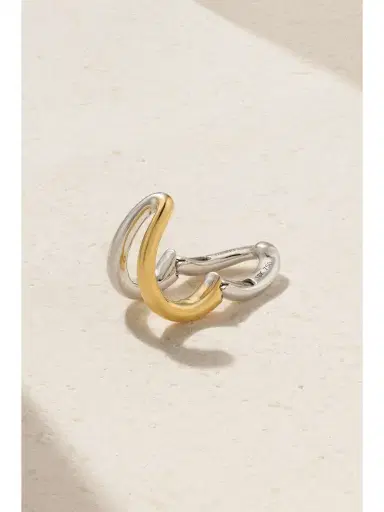 Gemella Intertwin 18-karat White And Yellow Gold Ear Cuff | Thumbnail 3 Gemella Intertwin 18-karat White And Yellow Gold Ear Cuff | Thumbnail 3