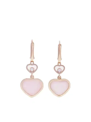 Chopard Happy Hearts 18-karat Rose Gold, Opal And Diamond Earrings | Thumbnail 1
