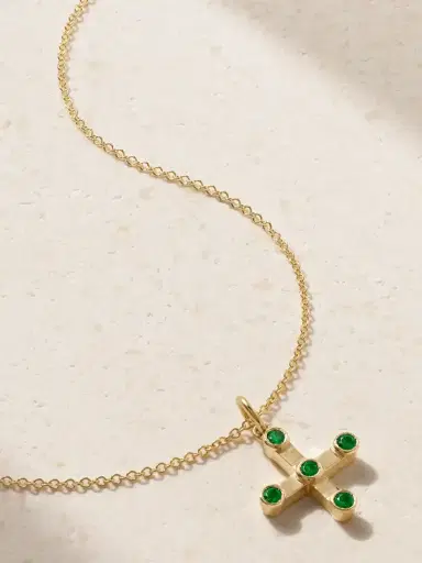 Ileana Makri Stepping Stone 18-karat Gold Emerald Necklace | Thumbnail 1