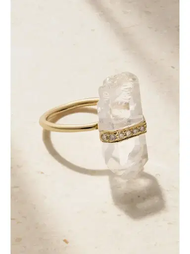 JIA JIA 14-karat Gold, Quartz And Diamond Ring | Thumbnail 1 JIA JIA 14-karat Gold, Quartz And Diamond Ring | Thumbnail 1
