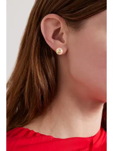 Valentino Garavani Vlogo Gold-tone Faux Pearl Earrings | Thumbnail 2 Valentino Garavani Vlogo Gold-tone Faux Pearl Earrings | Thumbnail 2