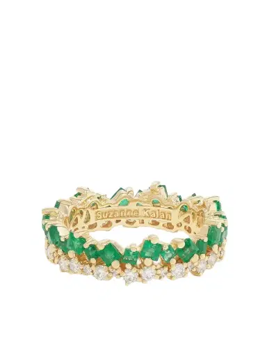 Suzanne Kalan Eternity 18-karat Gold, Emerald And Diamond Ring | Thumbnail 1 Suzanne Kalan Eternity 18-karat Gold, Emerald And Diamond Ring | Thumbnail 1