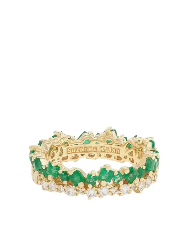 Eternity 18-karat Gold, Emerald And Diamond Ring