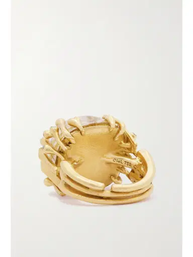 OLE LYNGGAARD COPENHAGEN Boho 18-karat Gold, Quartz And Diamond Ring | Thumbnail 3