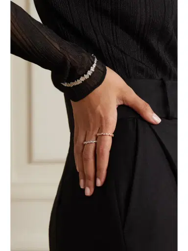 Suzanne Kalan Eternity 18-karat White Gold Diamond Ring | Thumbnail 6