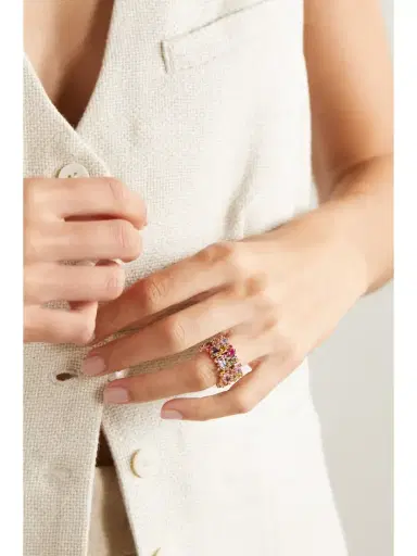 Suzanne Kalan 18-karat Rose Gold Sapphire Ring | Thumbnail 3