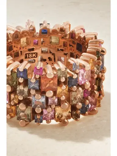 Suzanne Kalan 18-karat Rose Gold Sapphire Ring | Thumbnail 4